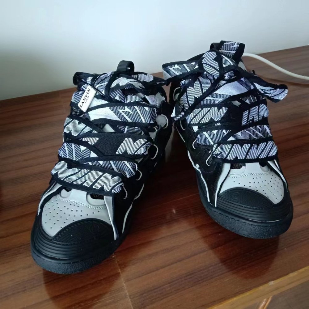 LANVIN Black and White Panel Converse Sneakers